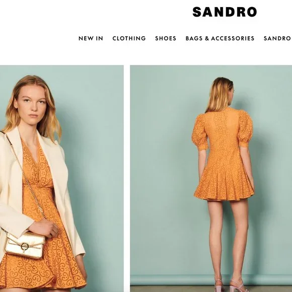 Sandro | Dresses | Sandro Eyelet Dress | Poshmark